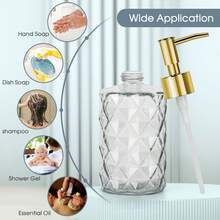 2 Pack Glass Soap Dispenser With Plastic Pump, 330ml/11OZ Liquid Hand Soap Dispenser, Rustproof Pump For Kitchen & Bathroom, Great For Lotions, Essential Oil, Liquid Soaps - 無色 - 查看 9