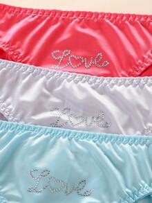 5 Pcs/Set Women's Briefs, Women's Underwear, With Letter Print, Skin-Friendly And Comfortable, Elastic And Non-Binding, Seamless Women's Pure Cotton Antibacterial Crotch, High Elasticity, Skin-Friendly. - Nhiều màu - Xem 5