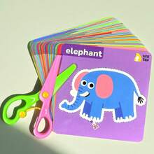 54 Pcs Fun Paper-Cut Set, Paper Cutting, Paper Art, Scissor Skills Activity Cutting Book, Kids Scissors Crafts Kits With A Child- Scissors, Creative Play, Scissors, Paper Crafts, Creative Playtime, Scissor For School