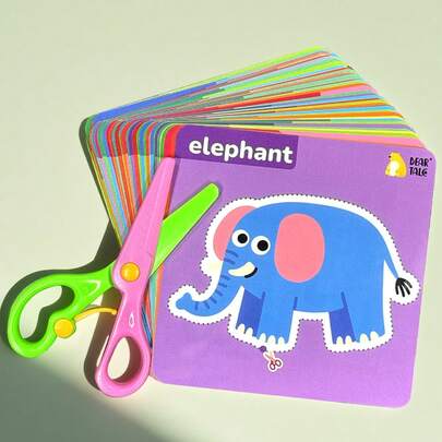 54 Pcs Fun Paper-Cut Set, Paper Cutting, Paper Art, Scissor Skills Activity Cutting Book, Kids Scissors Crafts Kits With A Child- Scissors, Creative Play, Scissors, Paper Crafts, Creative Playtime, Scissor For School