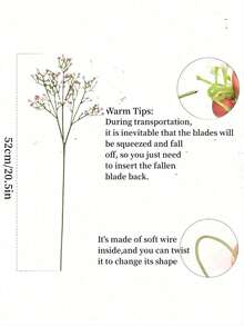 1/3/5pcs Pink Artificial Babys Breath Flower Bouquet Multi Stem Design 52cm Realistic Floral Decor Wedding Valentine Birthday Anniversary Home Desk Bedroom Bathroom Room Decoration Autumn Baby Breath Fake Flower Photography Prop Wedding Ornament Floral Arrangement - 粉色 - 查看 10