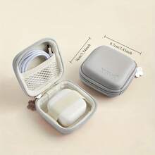 Lifetime Companion EVA Material Earphone Storage Pink Case, Includes Data Cable, Charger, USB Drive And USB Drive Storage Box, Hard Shell Protection Design, Shock Resistant, Fashionable Holiday Gift - Multicolor - View 12