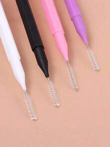 5/10件装一次性眉刷和睫毛提拉工具套装，睫毛梳理卷翘套装，化妆新手、沙龙化妆师和日常通勤必备的旅行化妆用品，居家美容和专业化妆工作室必备美容用品 - 彩色 - 查看 3