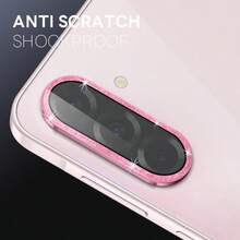 Shiny Pink Lens Film, Compatible With Samsung Galaxy A26/A36/A56, S25 Edge, Shiny Lens Film With Positioning For Easy Installation, High Definition Tempered Glass Anti-Scratch Wear-Resistant Lens Protector, Lens Protection Pad, Lens Protector, Multiple Colors Available: Shiny Pink, Shiny Blue, Silver, Purple, Multicolor Lens Protection Sticker - Multicolor - View 7
