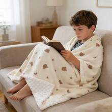 Soft Baby Blanket, Cute Bear Pattern - Breathable Infant Crib Blanket, Suitable For Babies, Strollers And Naps (Neutral Design) - Multicolor - View 5