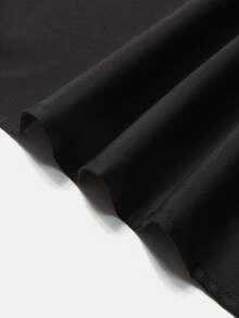 1pc Woven Fabric Rhinestone Embellished Robe, Suitable For Ramadan, Eid Al-Fitr, Eid Al-Adha, Friday Prayers, Weddings, Family Celebrations, National Holidays And Cultural Festivals, Spring/Autumn - Black - View 8