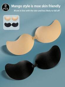 مجموعة 1/2/3/4/5 قطعة من صدرية المانجو للنساء - كأس A-D، ظهر مفتوح وإغلاق أمامي، رفع الصدر، سيليكون لاصق قابل لإعادة الاستخدام، قابل للتنفس وصديق للبشرة، مناسبة لفساتين الياقة العميقة والمناسبات الخاصة