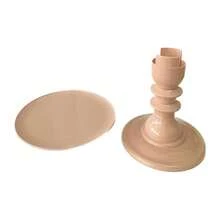 Mosaic Plate With Turned Base, 19.5 X 22 Cm, Decorative, ABS Plastic - Beige - View 2