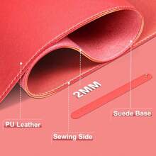 Leather Desk Pad Protector Desk Mat Large Mouse Pad Non-Slip Desk Blotter Office Laptop Desk Pad PU Leather Desk Writing Pad For Office And Home Lilac 31.5" X 15.7" - 淡紫色+47.2英寸 x 17英寸 - 查看 2