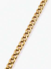 1件简约不锈钢男士项链，适合日常佩戴，可作为派对、圣诞节、新年、情人节和其他节日的珠宝礼物。 - 彩色 - 查看 7