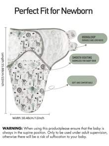 GLLQUEN BABY 婴儿襁褓睡袋 3 件装 - 适用于新生儿、0-3 个月婴儿、女婴、男婴，柔软舒适的新生儿睡袋，婴儿房襁褓毯
