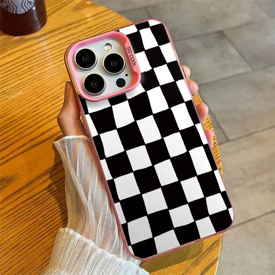 UV Printing Black Square Drop Resistant Case Cover For Apple I P H O N E 17 AIR 16 15 14 PLUS 13 12 11 PRO MAX A50S A30S A51 A52S 5G A54 A55 A71 4G A72 S20 S21 S23 FE S22 S23 S24 S25 Ultra S24 S25 Plus M23 M34 A07 A17 S25 EDGE A16 Redmi A2 A1 A3 9A 10C 12 12C 11A POCO 13 13C 14C Mi 11 Lite 14 X3 X3 Pro X5 Note 12 5G X5 Pro 12 Pro 13 Pro 5G MOTO E22 E40 G14 G10 G20 G30 G22 G24 G34 G52 G54 G60 G84 Protective Anti-Scratch Protective Case Perfect Fit With Color Edge P15248 - 粉色 - 查看 1