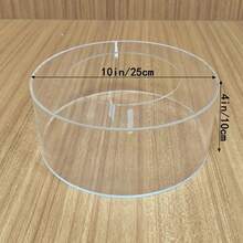 1个4英寸高透明亚克力蛋糕架，可填充蛋糕，蛋糕增高架，蛋糕层架，圆形蛋糕架，婚礼蛋糕架，圆柱形蛋糕架，适用于派对和生日派对 - 無色 - 查看 12
