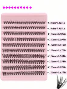 200pcs Cluster False Eyelashes, 40D Russian Volume Style Fluffy Fake Lashes, 200pcs Mixed Styles (10-16mm) Wispy Cluster Lashes, Suitable For DIY At Home, Cluster, Fluffy, Mixed Styles - 10-16mm - Suitable For Beginners, Reusable, Daily Wear, Holiday Effects, Holiday Gift
