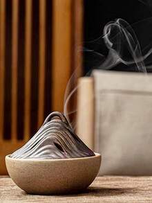 1个山形香炉，现代简约石纹桌面家居装饰，适用于客厅和家居摆设 - 彩色 - 查看 5