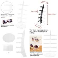 Soporte de rack de gafas de sol de 5 capas, estante de anteojos de plstico Soporte de exhibicin de rack de gafas de sol02# - 02# - Ver 1