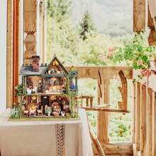 Cottage Elf Garden Exquisite Interior Fairy Dollhouse Multi-Zone Scene For Figure Display DIY Craft Kit - Green - View 2
