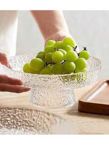 1 قطعة طبق عرض كعكة وفاكهة شفاف فاخر، مناسب لتقديم الشاي بعد الظهر أو وجبات الحفلات، للاستخدام في الخارج أو الفنادق، يمكن استخدامه كحامل كب كيك أو طبق كعكة متعدد الطبقات، ديكور مثالي لغرفة المعيشة