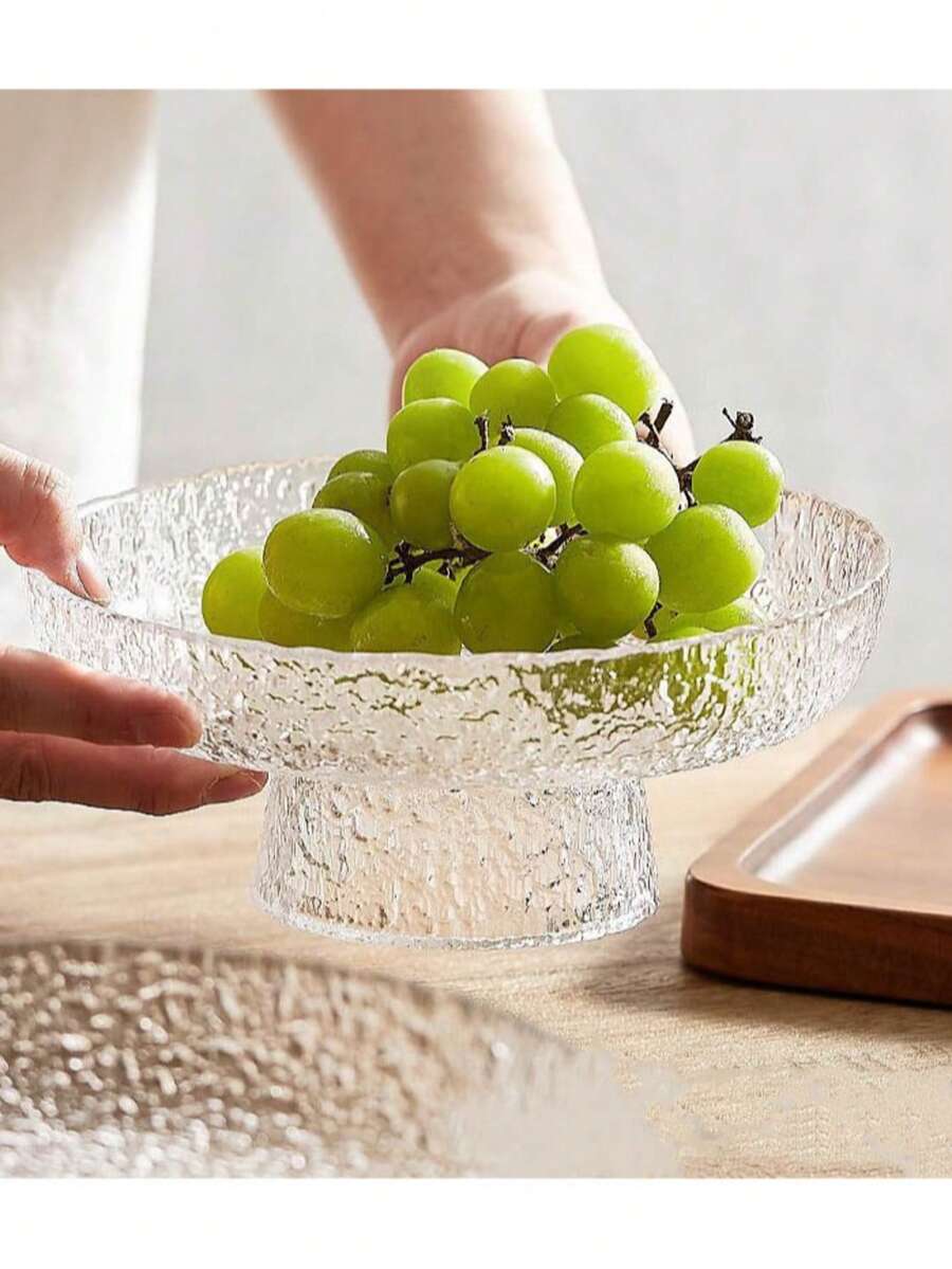 1 قطعة طبق عرض كعكة وفاكهة شفاف فاخر، مناسب لتقديم الشاي بعد الظهر أو وجبات الحفلات، للاستخدام في الخارج أو الفنادق، يمكن استخدامه كحامل كب كيك أو طبق كعكة متعدد الطبقات، ديكور مثالي لغرفة المعيشة