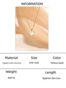 1pc Custom Birthstone Necklace, Zirconia Tear-Drop, Heart Square Gemstone Personalized Birthday Gift, Mom Gift, Best Friend Gift - Love 1 - View 30