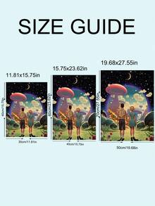 1幅奇幻艺术世界艺术帆布画，适用于卧室、客厅、走廊、办公室、厨房等场所，可作墙面装饰、冬季装饰、房间装饰、墙面艺术、家居装饰、帆布墙画、海报、带框墙画，可选画框 - 彩色 - 查看 10