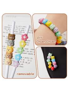 可爱卡通创意中性笔，少女学生考试用0.5mm蓝色珠子按压式笔，多功能笔，创意手工礼物，学生礼物，圣诞礼物