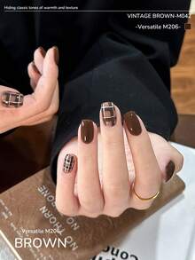 XEIJAYI 1 lọ 15ml Gel móng tay màu nâu, bán vĩnh cửu, dùng cho nghệ thuật vẽ móng, ngâm móng, dùng đèn UV LED, tự làm móng tại nhà. - Rỉ Nâu - Xem 7