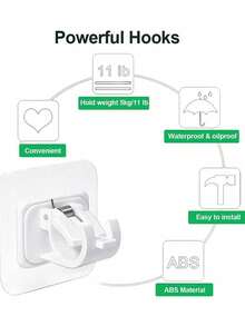 20/16/8/4/2pcs Self-Adhesive Curtain Rod Brackets, Curtain Rod Hooks, Adjustable Curtain Rod Hooks, Suitable For Home, Living Room, Bedroom, Kitchen, Bathroom, Hotel Windows - Multicolor - View 7