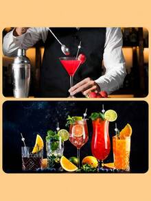 100pcs Disco Ball Cocktail Picks, Disco Ball Decorative Toothpicks, Suitable For Appetizers, Drinks And Fruits, Silver Cocktail Picks, Disco Party Decor, 70s Theme Party Supplies, Premium Party Decorations, Disco Ball Decorations, Suitable For Balls, Fashionable Bamboo Drink Picks, Wedding Disco Party Decor, Drink Cocktail Toothpicks, Disco Party Decorations - Multicolor - View 8