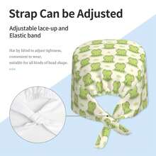 1pc Stylish Nurse's Cap For Women, Work Cap, Polyester Sweat Towel Material,Suitable For Both Men And Women.,Working Cap Scrub Cap With Sweatband Adjustable Unisex Women Tie Back Hat Nurse Surgical Caps,Suitable For Protection Against Wind Outdoors, Surgical Procedures, Healthcare Workers, And Fashion Styling; Also Suitable For Everyday Headscarf Wear. - 彩色 - 查看 6