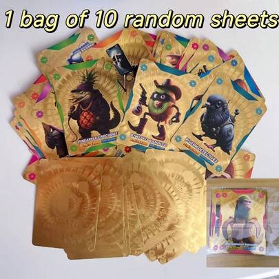 1 caja de 55 tarjetas o 1 paquete de 10 tarjetas con respaldo de PVC brillante | Incluye la serie completa de "Sahur" y "Tlalalalalalala", además de las tarjetas coleccionables de "New Pan New Banana Ni" Shark | Tarjetas de personajes de dibujos animados creativos con estadísticas de ATK/DEF - Tarjetas de colección portátiles de 6.3x8.8cm | Excelente para Halloween, Acción de Gracias, Navidad