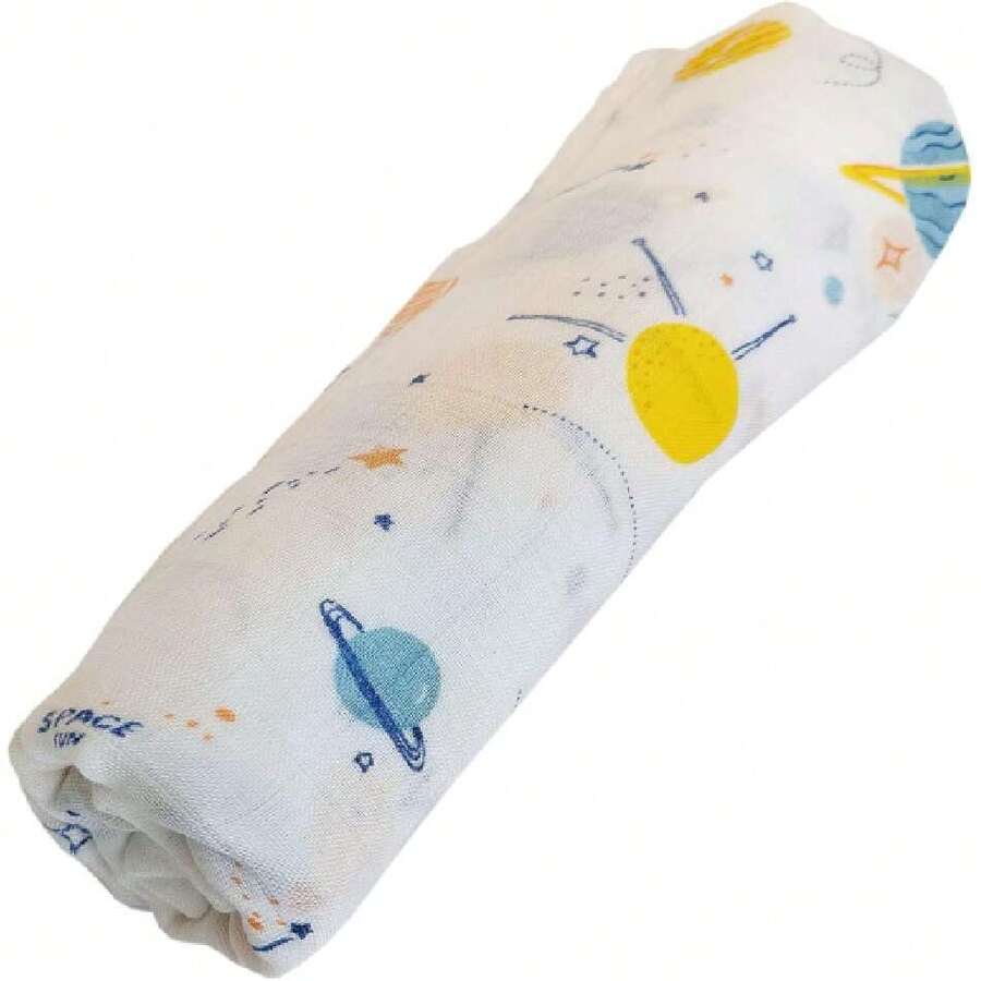 Cobija para Bebé 100% Algodón| Cobija Suave y Transpirable| Frazadas Protectoras de Temperatura| Mantas Hipoalergénicas (Niña/Niño),36743920 - Agua verde azul - Ver 1