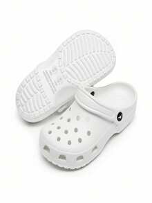 Chanclas de EVA Premium para Hombre con Agujeros Ventiladores Integrados - Talón de 3,7 cm (1,46 Pulgadas) Ultra Ligero y Suave, Suela Antideslizante con Agarre Reforzado y Secado Instantáneo, Máxima Comodidad Sin Ruido, Antiodorantes y Anti-Suciedad, Mantenimiento Sencillo, Diseño Minimalista Moderno Ideal para Hogar, Calle y Playa (Uso Duradero a Largo Plazo) - Blanco - Ver 1