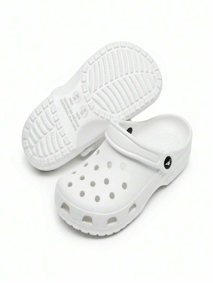 Chanclas de EVA Premium para Hombre con Agujeros Ventiladores Integrados - Talón de 3,7 cm (1,46 Pulgadas) Ultra Ligero y Suave, Suela Antideslizante con Agarre Reforzado y Secado Instantáneo, Máxima Comodidad Sin Ruido, Antiodorantes y Anti-Suciedad, Mantenimiento Sencillo, Diseño Minimalista Moderno Ideal para Hogar, Calle y Playa (Uso Duradero a Largo Plazo) - Blanco - Ver 1