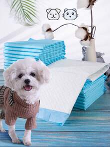 Disposable Pet Pee Pads For Small Dogs/Cats (≤10kg) - High Absorption Moisture Lock Deodorization Training Mats - 藍色均碼 - 查看 6