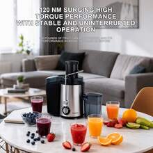 SOKANY 03033 Multi-Function Centrifugal Juicer. Equipped With 3-Inch Wide Feeding Chute. 800W Power, 500ml Large Capacity. 3-Speed Adjustment, 304 Stainless Steel Material. Suitable For Home And Restaurant, Can Extract Various Fruits And Vegetables. Essential Kitchen Tool. - EU C Type Plug(220-240V) - View 5