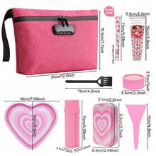 6pcs,Smell Proof Bag With Heart-Shaped Rolling Tray,King Size Flavored Cones,Slow-Burning,Grinder,Cigarette Case,Filler And Small Brush,Smoking Stuff,Party Supplies,Valentine's Day Gift. Mother's Day Gifts. - 彩色 - 查看 2
