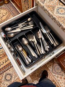 Giá đựng thìa, muỗng nhà bếp, hộp đựng dao nĩa, dụng cụ ăn uống, khay đựng đồ dùng nhà bếp, hộp đựng dao nĩa trong ngăn kéo, giá đựng dao nĩa đũa trong tủ, khay đựng dụng cụ nhà bếp, khay đựng dao nĩa trong ngăn kéo. - Nhiều màu - Xem 6