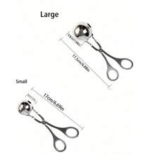 1PC 304 Stainless Steel Rice-Meat Dumplings Clip, Meatball Maker, Household Kitchen Pinch Taiwanese Meatballs Fish Boil Ball Rice And Vegetable Roll Mold Home Appliances Accessories Gadgets Tools Christmas Stuff Cooking Christmas - Silver - View 6