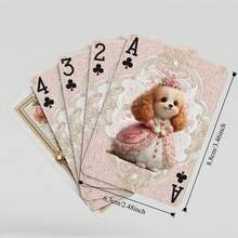 YFOPEN Hunde-Themen Spielkarten mit beliebten Rassen wie Corgi, Shiba Inu, Golden Retriever, süßer und heilender Kunststil, einzigartiges Design für jede Karte, geeignet für Tischspiele, Haustierliebhaber Sammlung, tägliche Unterhaltung - Verschiedenfarbig - Übersicht 12