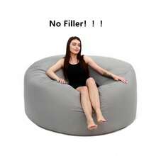 Black Friday1-Bean Bag Without Filling, 1 Count Comfortable Stylish Bean Bag Chair, Soft Comfy Bean Bag Sofa For Living Room, Bedroom, Home Decor - 灰色非天鵝絨 - 查看 9