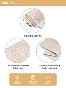 1pc Letter Combination Decorative Welcome Garden Flag, 12*18 Inches Double-Sided Printing, Plaid Pattern Black Garden Flag With Letter Decor, Suitable For Outdoor Yard Decoration, Flagpole Not Included - Black and White - View 6