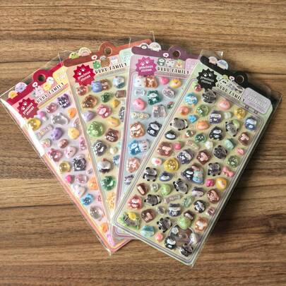 Cute Animal Mixed Theme, Adorable Animal Faces, Pastel Color Tones, Fruit, Star Stickers, Children's DIY Scrapbook And Phone Decor, Pastel Gradient Cute Stickers, Self-Adhesive Scrapbook Stickers, Stationery Cards & Envelopes, Party Supplies, Motivational Stickers, Phone Case Decor, Scrapbooks, Handmade, Diary Decoration, Adorable Stickers, Water Bottle Stickers, Arts & Crafts, School Supplies, Back To School