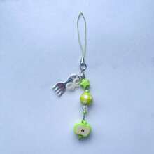 1pc "Peace And Happiness" Red Apple Phone Lanyard, Personalized Bag Charm Pendant, Cute Christmas Keychain Compatible With Android And Most Smartphone,Gifts For Mother, Family, Friends, Kids, Birthday, Holiday Phone Chain - Multicolor - View 10