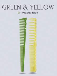 2把渐变锥形剪发梳，美发师专用剪发梳，专业美发工具，抚平毛躁头发，适合女生返校、旅行、沙龙和居家使用 - 彩色 - 查看 16