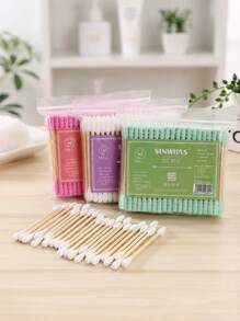 PETSIN 100pcs Multi-Functional Pet Ear Swabs, Suitable For Pet Ear Pulling, Pet Wiping Tear Stains, Pet Medication Care, Pet Supplies, Pet Care Supplies, Pet Grooming Supplies - Multicolor - View 2