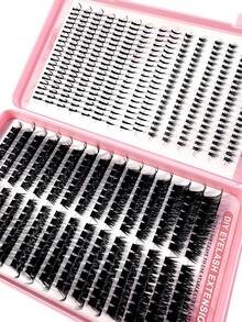 540pcs 100D Lash Clusters Kit With Spikes False Eyelashes Divided Into Height, Left+Right For Paired Single Cluster. Clustered Eyelashes Lightweight False Eyelash Set, Comfortable To Wear. Enlarging Eyes With Bottom Lashes Eyelash Extension, Eyelash - DD - View 8