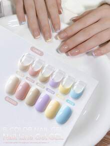 FRESCOBALDI 6-Color Elegant Nail Line Gel Set, Temperament & Elegant Flowing-Leveling Gel, Beginner-Friendly Home Manicure Kit, Smooth Nail Edge Perfect Glue For DIY French Nails, Professional Nail Art Tool Gift - 彩色 - 查看 3