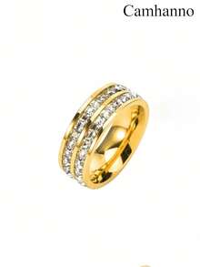 10/1 套装奢华不锈钢手链戒指组合，百搭时尚，优雅配饰，送给女朋友的最佳礼物 - 彩色 - 查看 21