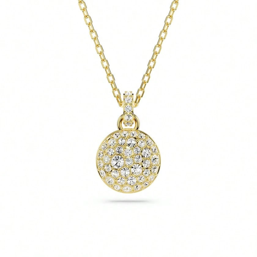 Swarovski Sublima Galaxy-Themed Necklace For Women, A Stylish And Sophisticated Collarbone Necklace That's Versatile And Perfect As A Mother's Day Gift, Christmas Gift, Girlfriend Gift, Or Birthday Gift. - Gold - View 1